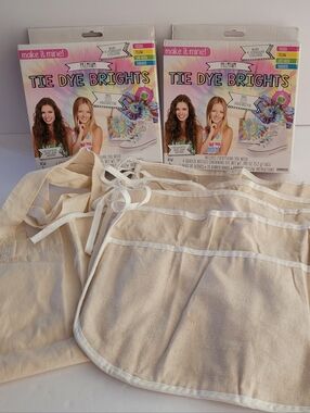 Tie Dye Brights Craft Kit Two (2) plus Tote Bag & Waist Aprons Make It Mine DIY